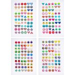 Trahoo - 240 pices coller sur boucles d'oreilles 3d gem autocollants glitter cristal autocollants autocollant ...