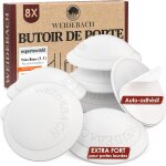 Trahoo - lot de 4 butoirs de porte blancs autocollants pour portes pleines, protection murale robuste, ... Trahoo - lot de 4 butoirs de porte blancs autocollants pour portes pleines, protection murale robuste, ...