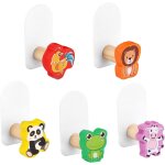 Trahoo - lot de 5 crochets a vêtements pour enfants - en bois - autocollants - sans perçage - pour garde ... Trahoo - lot de 5 crochets a vêtements pour enfants - en bois - autocollants - sans perçage - pour garde ...