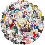 Trahoo - lot de 50 autocollants jigokuraku anime pour ordinateur portable, pare - chocs, planche a roulettes, ...