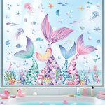 Trahoo - autocollants fentre queue de sirne sous la mer anti - collision stickers ocan poisson ...