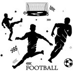 Trahoo - autocollant football stickers mural vinyle autocollants de ballon de football pour chambre autocollan ...