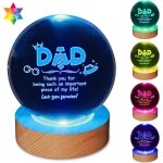 Trahoo - cadeaux d'anniversaire pour papa pour papa de fille fils lampe de table boule de cristal 3d ... Trahoo - cadeaux d'anniversaire pour papa pour papa de fille fils lampe de table boule de cristal 3d ...