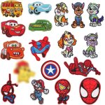 Trahoo - ecusson a coudre enfant, 18 pices patch vetement, sticker vetement thermocollant, autocollant ...