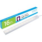 Trahoo - ge 16 inch led premium under cabinet light fixture, plug - in, bright white 3000k, 384 lumens, ...