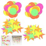 Trahoo - guirlande en papier n�on glow - lumineuse a suspendre etoile et arches rondes banni�te d�corations ...