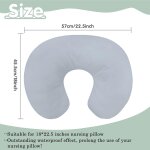 Trahoo - housse de coussin d'allaitement impermable pour bb, taie d'oreiller douce et remplaable ...