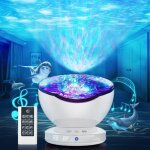 Trahoo - lampe projecteur led simulation des vagues océan, veilleuse enfant avec 8 modes de couleurs ... Trahoo - lampe projecteur led simulation des vagues océan, veilleuse enfant avec 8 modes de couleurs ...