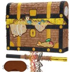 Trahoo - pinata coffre au trsor u2013 piata anniversaire pirate pour enfants garons avec bandeau ...