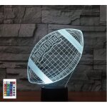 Trahoo - t¿¿l¿¿commande de rugby 3d 16 couleurs illusion de veilleuse en acrylique led lampe de chevet ... Trahoo - t¿¿l¿¿commande de rugby 3d 16 couleurs illusion de veilleuse en acrylique led lampe de chevet ...
