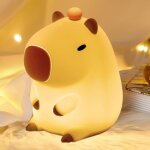 Trahoo - veilleuse capybara mignonne pour bb, a intensit variable, lampe d'allaitement, rechargeable ...