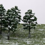 Train des arbres de neige, 20 mod�les, architecture de paysage d'hiver