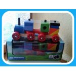 Trains en bois play - tive junior - jeu d'encastrement - lot de 2 trains