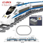 Pas de train box train - blocs de construction de train electrique a piles, ville classique, haute technologie ...