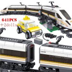 Pas de train box train - blocs de construction de train electrique a piles, ville classique, haute technologie ...