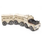 Train electrique en bois pour enfants, jouet educatif d'exp�rimentation scientifique assembl�, bricolage, ...
