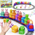 Train electrique enfants 3 - 6 ans : pistes, musique, lumires, apprentissage, 8 animaux - cadeau anniversaire ...