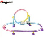Train electrique pour enfants, jouet de course, manivelle, assemblage de lumire, piste de conduite, ...