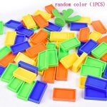 Train electrique en forme de dominos, modle de voiture, avec son, lumire, musique, blocs de dominos, ...