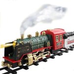 Train electrique jouet pour enfants avec fume, lumires et sons, excellent cadeau.