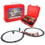 Train electrique de no�l classique, ensemble de train avec lumi�re musicale, jouet pour enfants, cadeau ...