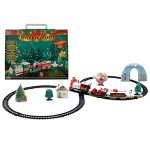 Train electrique de no�l pour enfants, jouet de construction, ensemble de train, course, transport routier ...