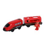 Train electrique en plastique pour enfants, jouet avec 2 passagers, voie ferr�e, cadeau int�ressant