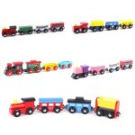 Train miniature magnétique en bois, 4 pièces, modèle de chariot de développement pour enfants, jouet ... Train miniature magnétique en bois, 4 pièces, modèle de chariot de développement pour enfants, jouet ...
