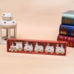 Train de no�l peint en bois, d�coration de no�l pour maison avec p�re no�l / ours, jouets pour enfants, ...