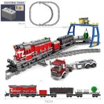 Train tlcommand a grande vitesse avec moteur electrique, blocs de construction de voiture militaire, ...