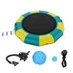Trampoline aquatique gonflable - vevor - 415x60 cm - plate - forme de natation portable avec echelle ...
