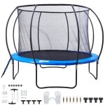Trampoline - duoku - 10 pieds capacité de 330 livres - avec filet de protection, echelle et poteau courbé, ... Trampoline - duoku - 10 pieds capacité de 330 livres - avec filet de protection, echelle et poteau courbé, ...