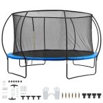 Trampoline - duoku - 14 pieds capacité de 450 lb - avec filet de protection, echelle et poteau courbé, ... Trampoline - duoku - 14 pieds capacité de 450 lb - avec filet de protection, echelle et poteau courbé, ...