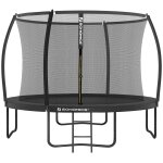 Trampoline pour enfants diam�tre 305 cm, filet de protection, poteau incurv� de 180 cm de haut, coussins ...