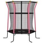 Trampoline enfant dia. 1, 63 x 1, 9h m filet de s�curit� porte zipp�e 6 poteaux rembourr�s inclus charge ...