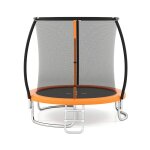 Trampoline ext�rieur 244 x 240 x 60 cm avec filet de s�curit� et echelle stable style moderne en acier ...