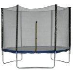 Trampoline d'extrieur Ø 305 cm avec filet de scurit, poteaux rembourrs et echelle