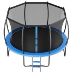 Trampoline d'ext�rieur 427 x 427 cm - duoku - avec filet de s�curit� et coussin epais - certifi� astm ...