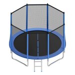 Trampoline d'ext�rieur rond 366 x 366 cm - duoku - avec filet de s�curit� et cadre en acier r�sistant ...