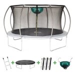 Trampoline avec filet int�rieur  jumper  - diam�tre: 4, 25 m - gris