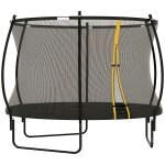 Trampoline de jardin Ø305 cm - couvre - ressort, filet de scurit porte zippe verrouillable inclus ...