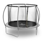 Trampoline de jardin - diamètre 305 x 180 cm - 100 kg - filet de sécurité - noir / gris helloshop26 14 ... Trampoline de jardin - diamètre 305 x 180 cm - 100 kg - filet de sécurité - noir / gris helloshop26 14 ...
