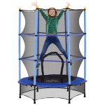 Trampoline de jardin enfants Ø 1, 40 x 1, 90h m filet de scurit porte zipe couvre - ressorts + 6 ...