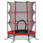 Trampoline de jardin enfants Ø 1, 63 x 1, 90h m filet de scurit porte zipe couvre - ressorts + 6 ...