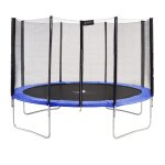 Trampoline rond bleu �360cm avec filet de protection