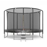 Trampoline semi - pro 14ft / 427cm noir avec filet de sécurité, tapis de saut, coussin de protection, ... Trampoline semi - pro 14ft / 427cm noir avec filet de sécurité, tapis de saut, coussin de protection, ...