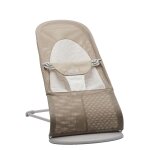 Transat bb balance soft mesh gris - beige et blanc - babybjrn