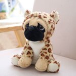 Transform en poupe shar pei colore portant un chapeau et des vtements, jouet en peluche pour l'anne ...