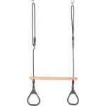 Trap�ze a anneaux dice avec anneaux en plastique anthracite