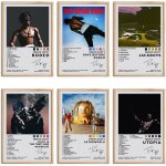 Travis scott lot de 6 posters muraux, rappeur musical, impression limitée de couverture d'album sur toile, ... Travis scott lot de 6 posters muraux, rappeur musical, impression limitée de couverture d'album sur toile, ...